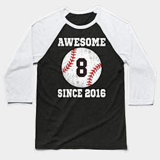 8Th Birthday Baseball Player 8 Years Old Sports Baseball T-Shirt
